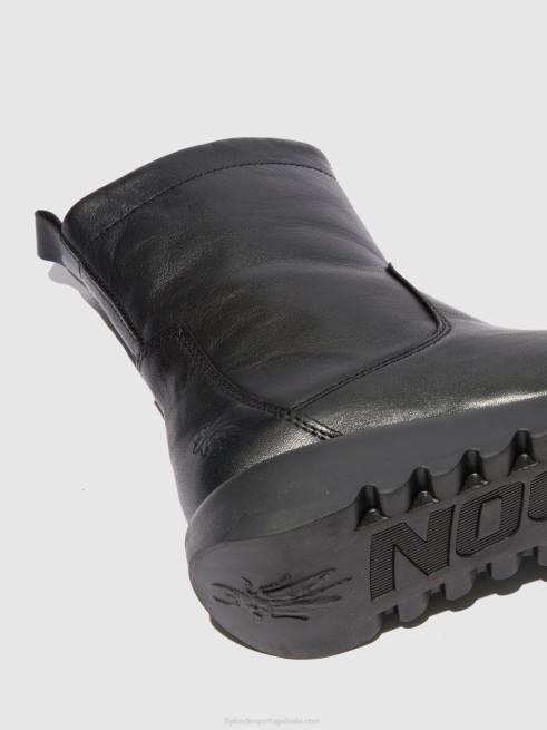 veludo preto (preto) L02L317 bota sauk794 com zíper Fly London mulheres