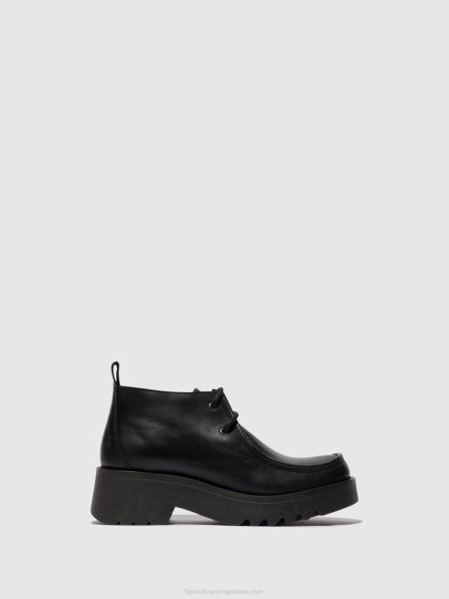 preto L02L680 sapato com cadarço megg90 Fly London mulheres