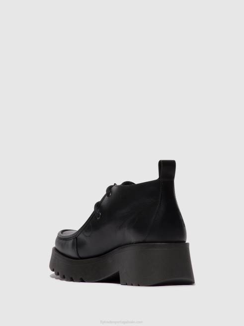 preto L02L680 sapato com cadarço megg90 Fly London mulheres