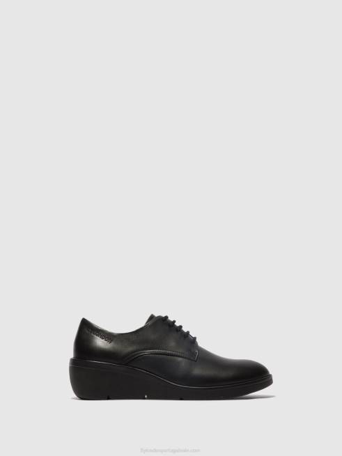 preto L02L683 sapato com cadarço nepe548 Fly London mulheres