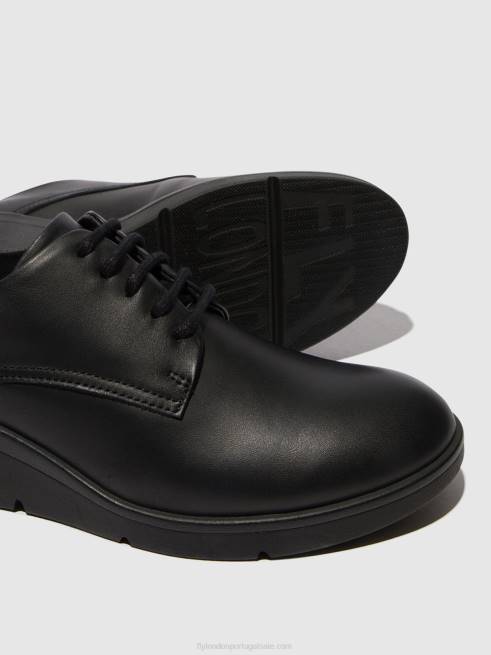 preto L02L683 sapato com cadarço nepe548 Fly London mulheres