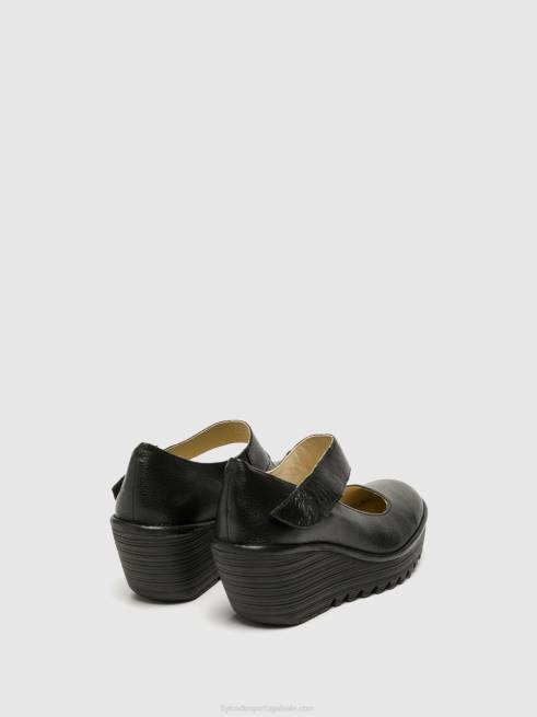 mousse preta L02L696 sapatos mary jane yasi682 Fly London mulheres