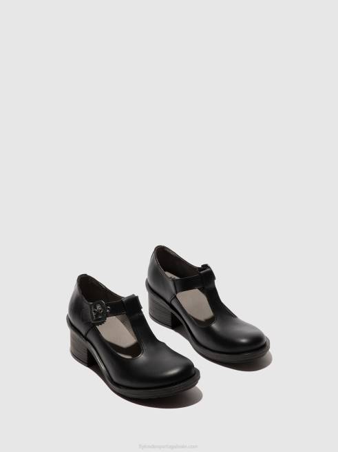 preto L02L622 sapatos mary jane cady180 Fly London mulheres