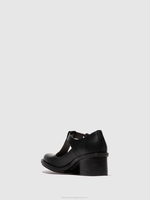 preto L02L622 sapatos mary jane cady180 Fly London mulheres