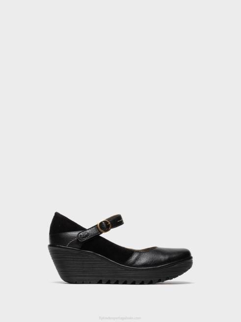 preto L02L701 sapatos mary jane yuko082 Fly London mulheres