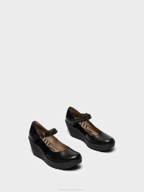 preto L02L701 sapatos mary jane yuko082 Fly London mulheres