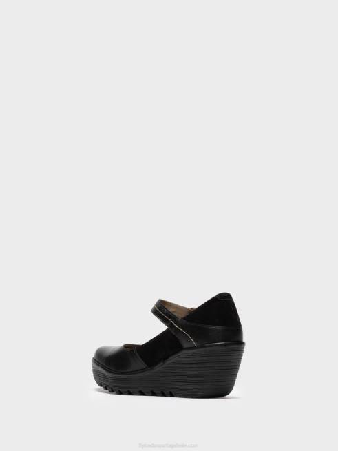 preto L02L701 sapatos mary jane yuko082 Fly London mulheres
