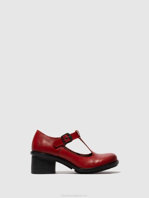 vermelho L02L646 sapatos mary jane cady180 Fly London mulheres