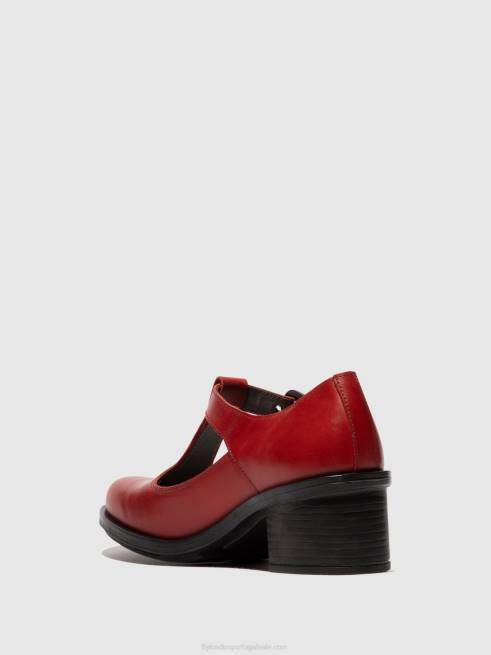 vermelho L02L646 sapatos mary jane cady180 Fly London mulheres