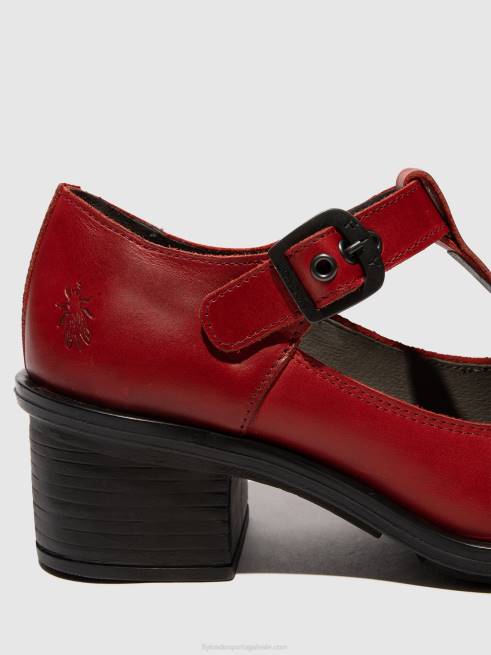 vermelho L02L646 sapatos mary jane cady180 Fly London mulheres