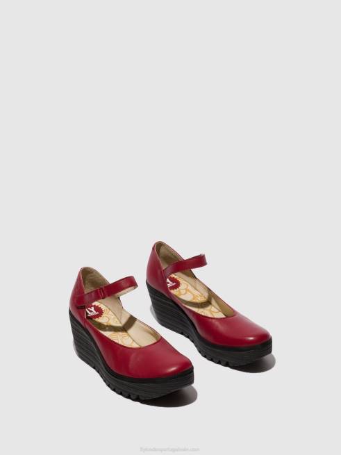 vermelho L02L669 sapatos mary jane yawo345 Fly London mulheres