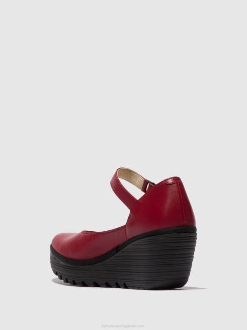 vermelho L02L669 sapatos mary jane yawo345 Fly London mulheres