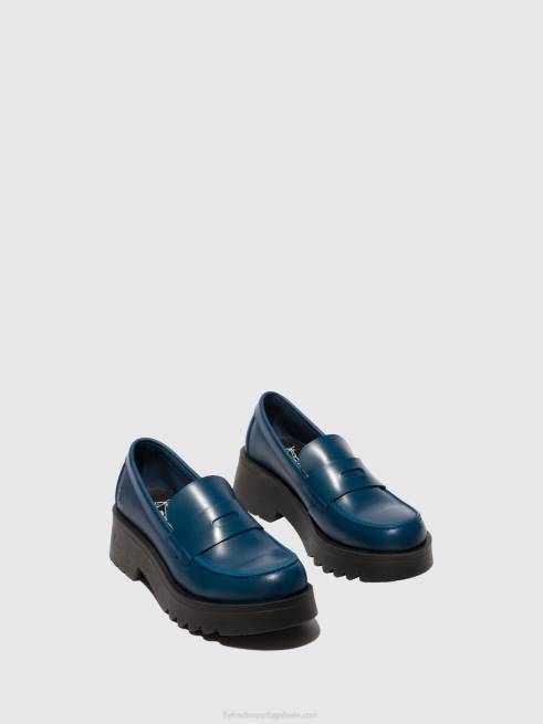azul L02L652 mocassins sapatos moat948 Fly London mulheres