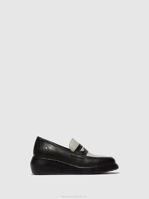cinza escuro L02L678 mocassins sapatos blar513 Fly London mulheres