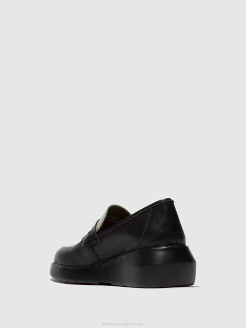 cinza escuro L02L678 mocassins sapatos blar513 Fly London mulheres