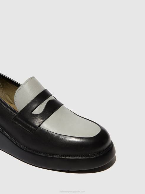cinza escuro L02L678 mocassins sapatos blar513 Fly London mulheres