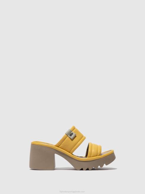 amarelo L02L364 mules sem cadarço mava432 Fly London mulheres