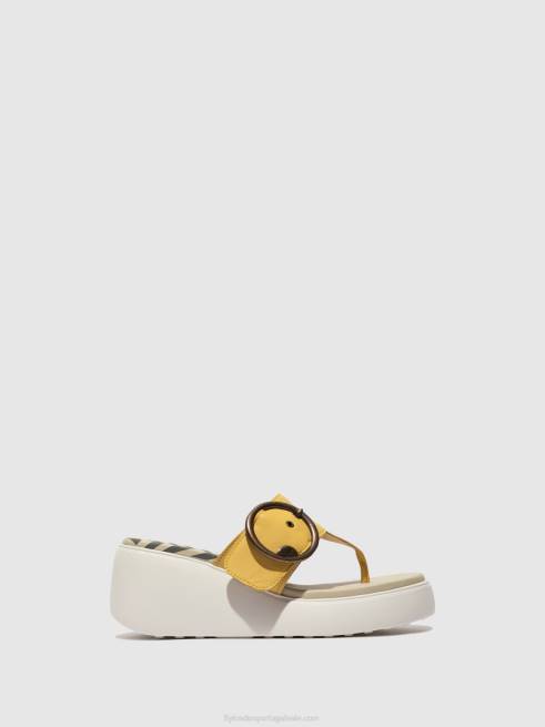 amarelo L02L372 mules fivela dafi938 Fly London mulheres
