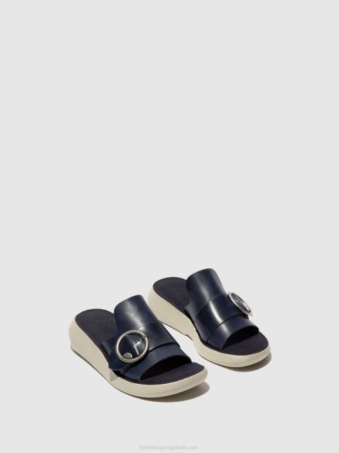 azul L02L379 mules de fivela beyd925 Fly London mulheres
