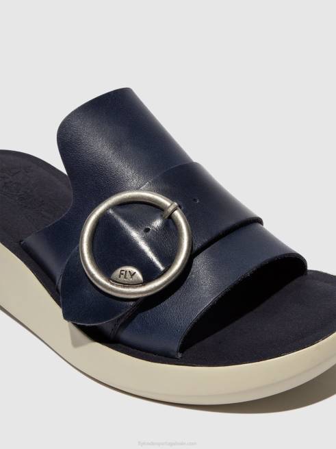 azul L02L379 mules de fivela beyd925 Fly London mulheres
