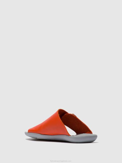 coral L02L383 mules abertos mica758 Fly London mulheres