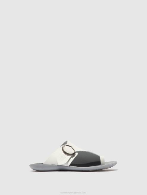 freio esbranquiçado L02L385 mules abertos mica758 Fly London mulheres