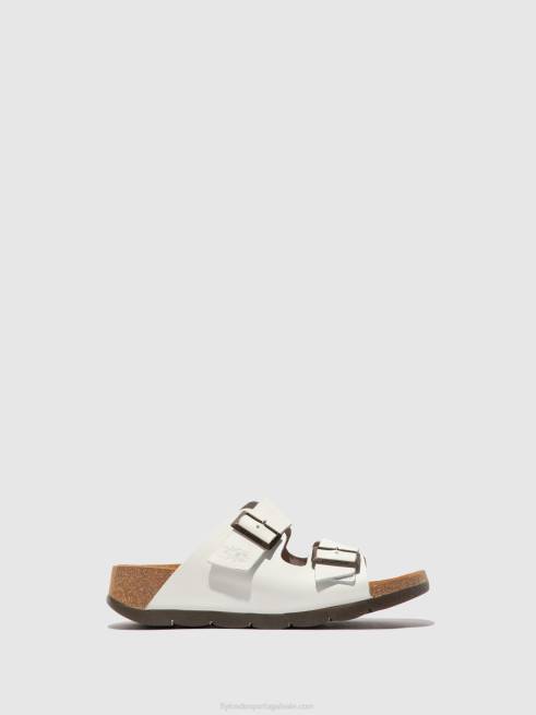 freio esbranquiçado L02L388 mules bico aberto caja721 Fly London mulheres