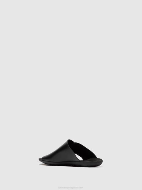 freio preto L02L384 mules abertos mica758 Fly London mulheres