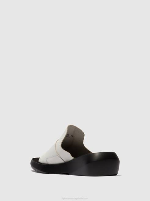off white L02L380 mules de fivela beyd925 Fly London mulheres