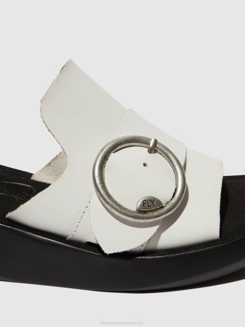 off white L02L380 mules de fivela beyd925 Fly London mulheres