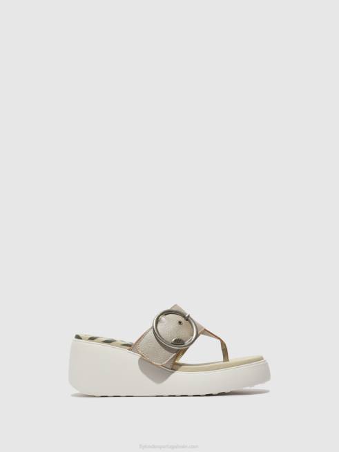 prata L02L374 mules fivela dafi938 Fly London mulheres