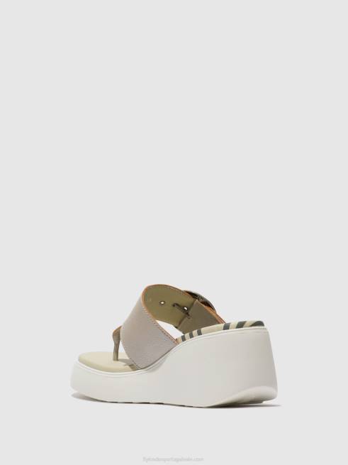 prata L02L374 mules fivela dafi938 Fly London mulheres