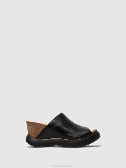 preto L02L366 mules sem cadarço gino966 Fly London mulheres