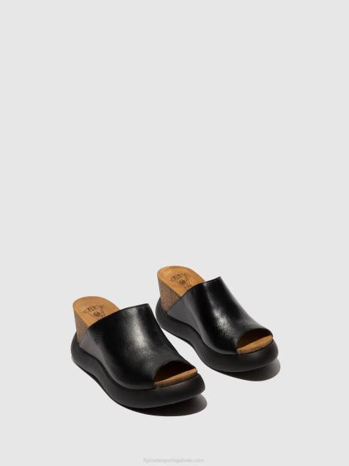 preto L02L366 mules sem cadarço gino966 Fly London mulheres