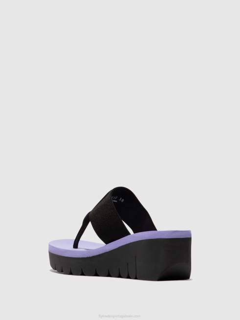 preto (viola) L02L361 mules sem cadarço yomu725 Fly London mulheres