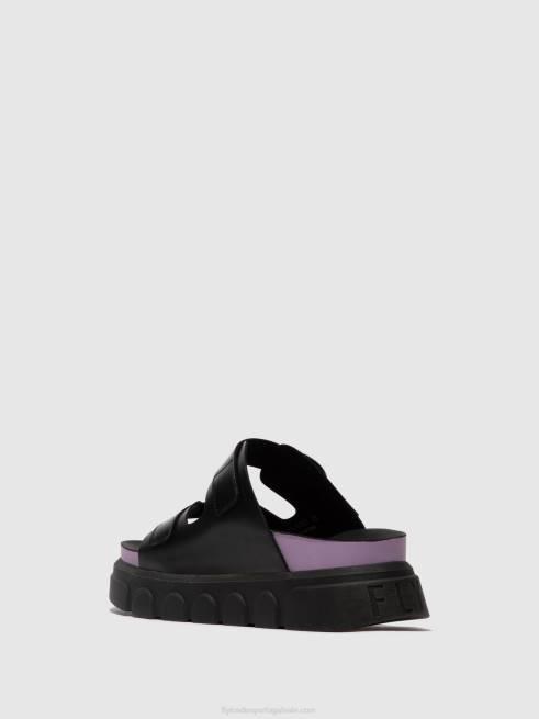 preto (violeta) L02L376 mules fivela cide946 Fly London mulheres