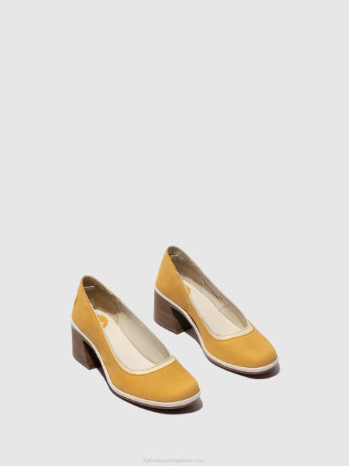 abelhão/esbranquiçado L02L689 sapatos clássicos de bombas lade372 Fly London mulheres