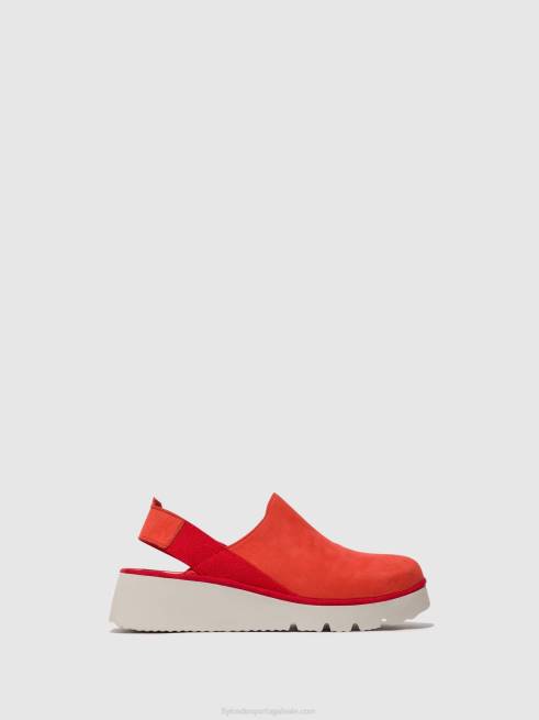 diabo vermelho L02L644 sapato de salto baixo plog430 Fly London mulheres