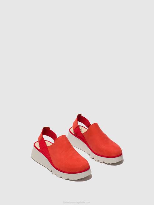 diabo vermelho L02L644 sapato de salto baixo plog430 Fly London mulheres