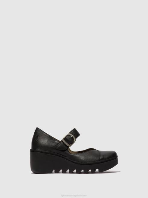 preto L02L620 sapato fivela baxe428 Fly London mulheres