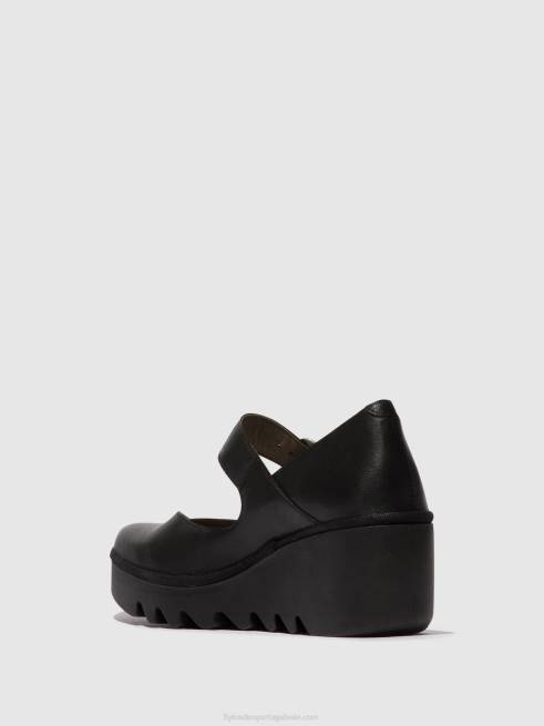 preto L02L620 sapato fivela baxe428 Fly London mulheres