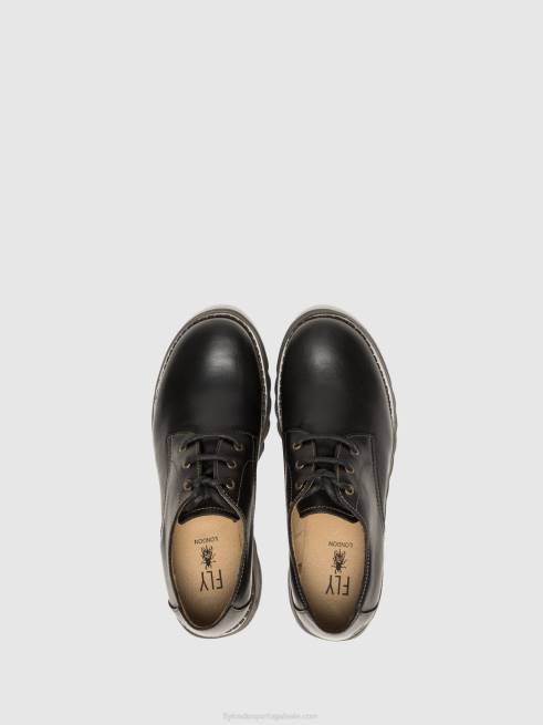 preto L02L698 sapatos derby simb389 Fly London mulheres