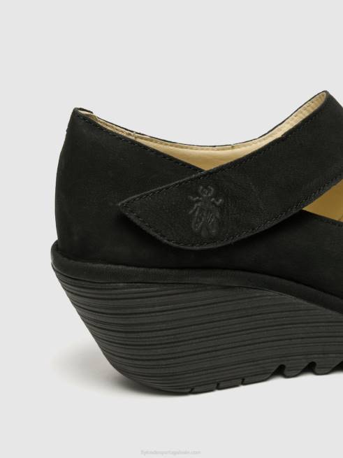 preto L02L699 sapatos de cunha yasi682 Fly London mulheres