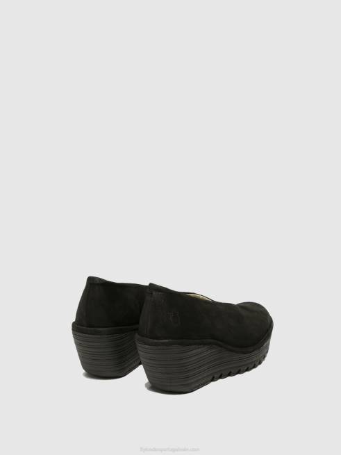 preto L02L700 sapatos de cunha yaz Fly London mulheres