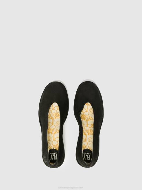 preto L02L700 sapatos de cunha yaz Fly London mulheres