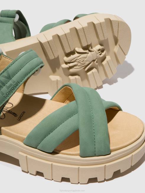 Jade verde L02L546 sandálias sling back jada854 Fly London mulheres