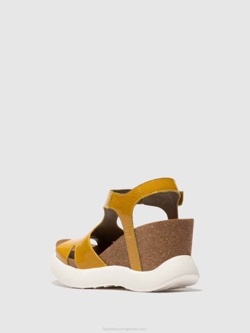 amarelo L02L496 sandália fivela gova962 Fly London mulheres