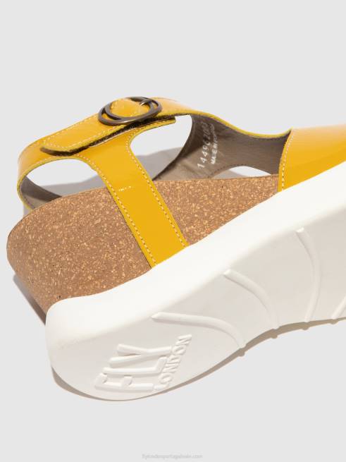 amarelo L02L496 sandália fivela gova962 Fly London mulheres
