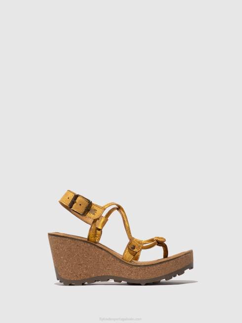 amarelo L02L519 sandálias de tira em t gosh Fly London mulheres