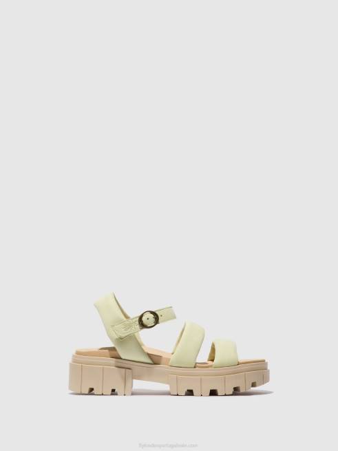 amarelo claro L02L549 sandália rasteira jela864 Fly London mulheres